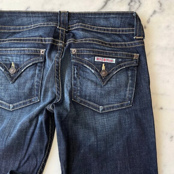 Hudson Flare Denim with Back Flap Pockets in Elm - Picture 12 of 12